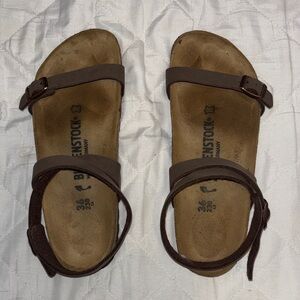 Birkenstock Dark Brown Strappy Sandals
